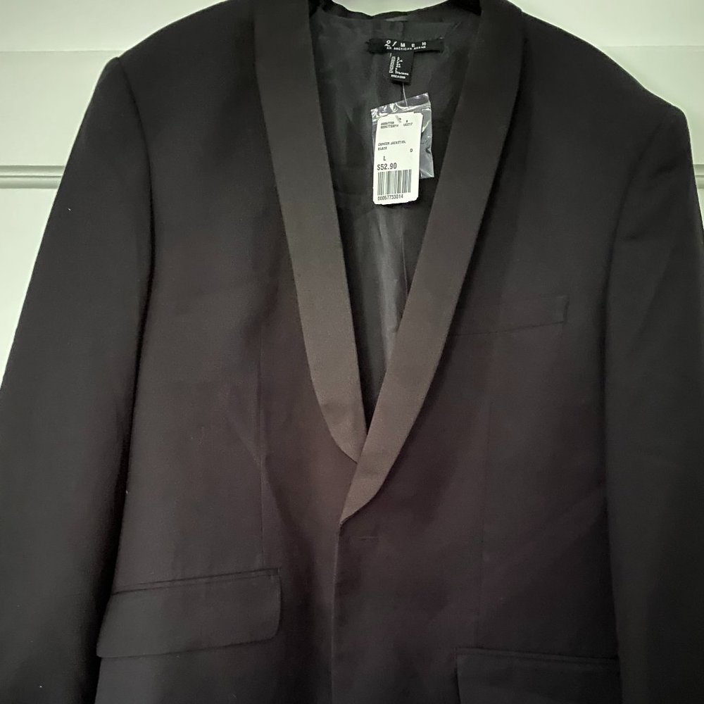 Forever 21Men Career Jacket Black NWT